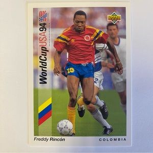 RARE FREDDY RINCON ROOKIE WORLD CUP CARD.  MINT!